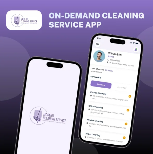 On-Demand Cleaning Service App