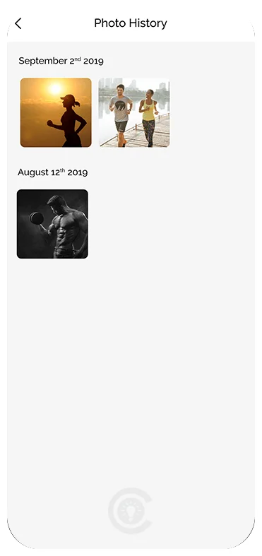 Photo History & Today's Photo Screen