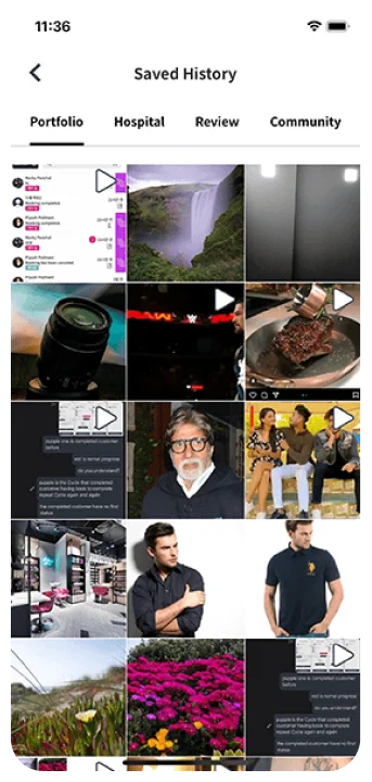 History Screen History Screen