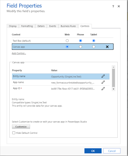 Canvas App Control