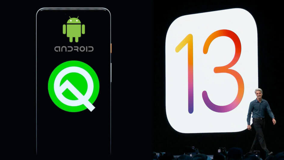 Android Q v/s iOS 13