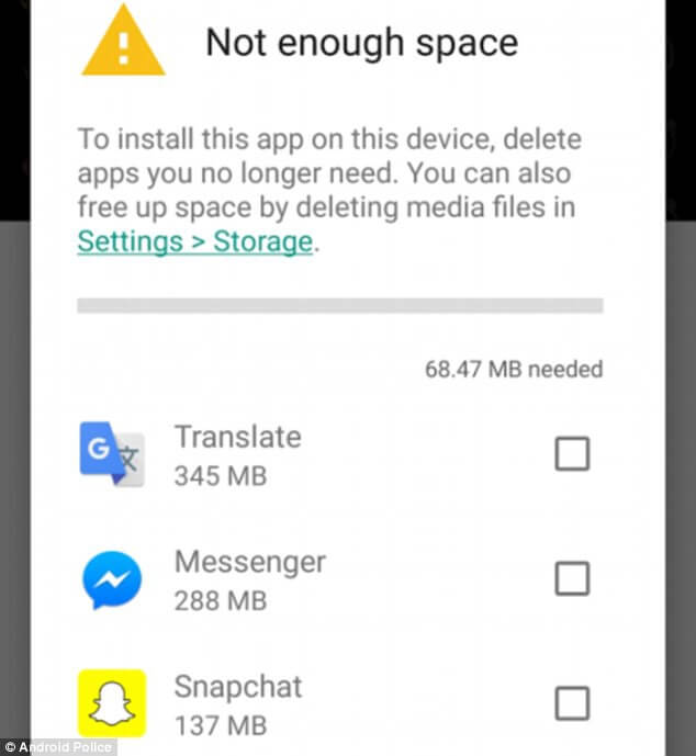 Not Enough Space
