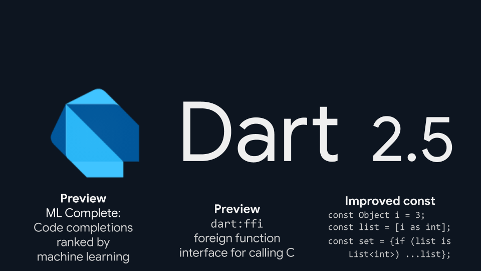 Google releases Dart 2.5