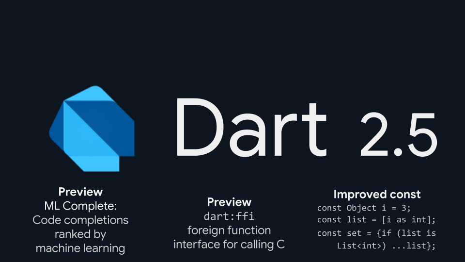 Google releases Dart 2.5 Google releases Dart 2.5