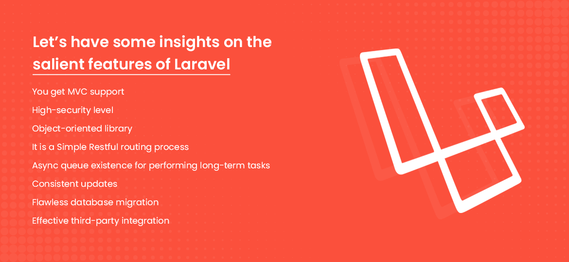 Let’s have some insights on the salient features of Laravel: