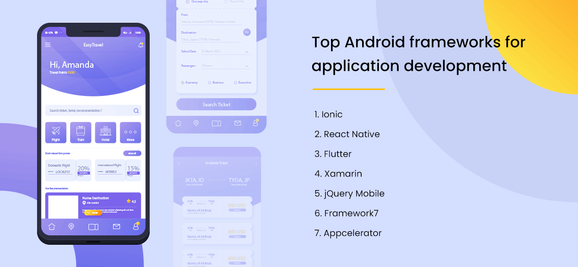 Top Android frameworks for application development.