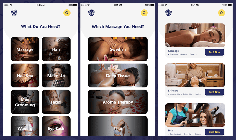 Massage app 