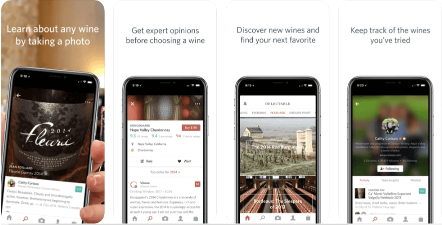 Delectable wine app