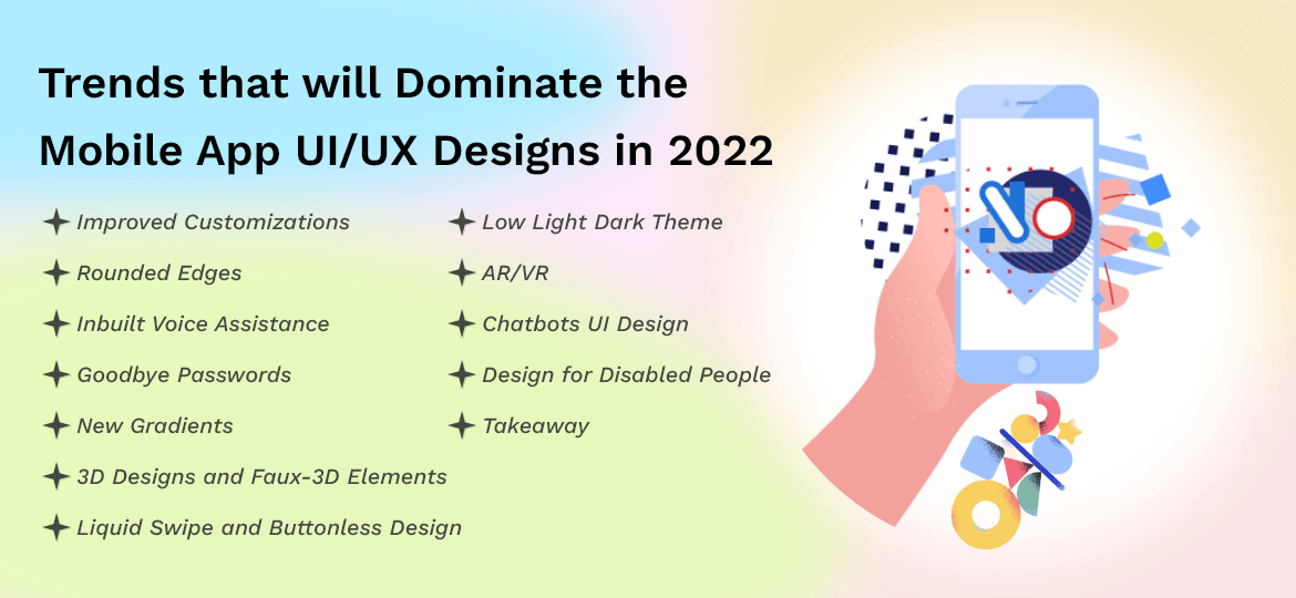 Mobile App UI/UX Designs in 2022
