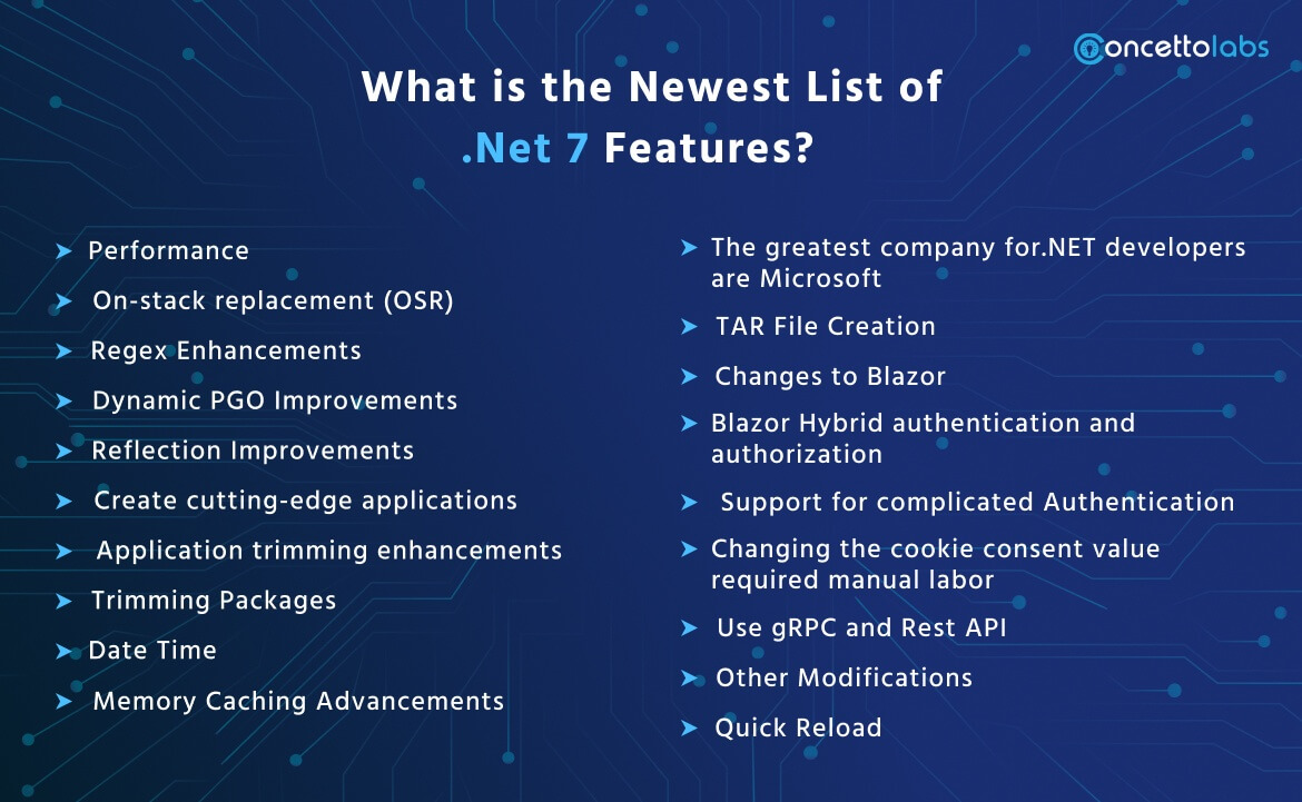 What is the Newest List of .Net 7 Features?