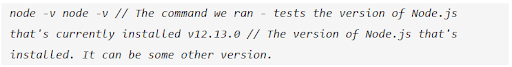 Verify Node.js Installation 