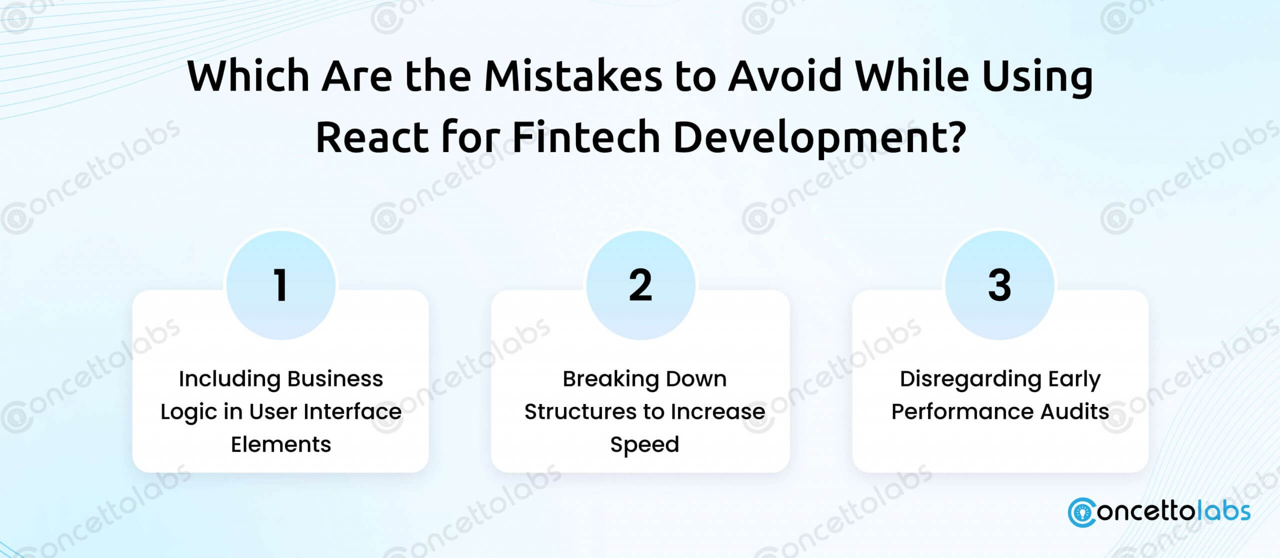 Which are the Mistakes to Avoid while using React for Fintech Development?