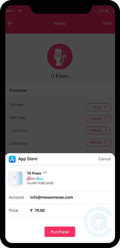 Paws Profile Screen