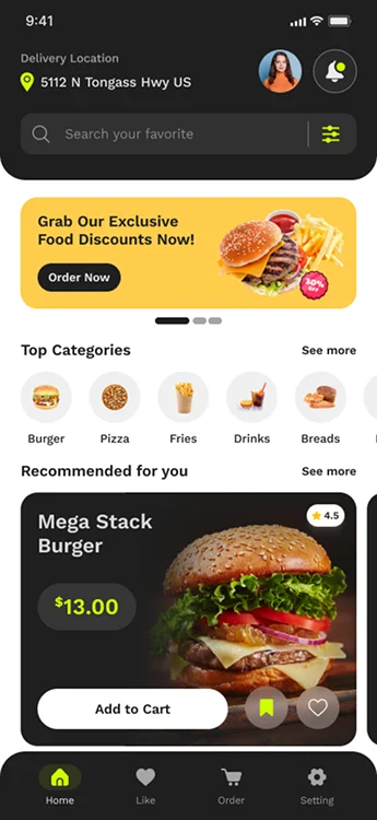 Customer App Features