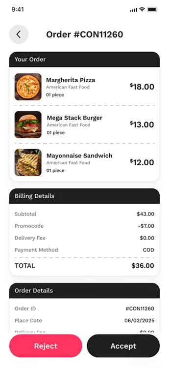 Restaurant App Features