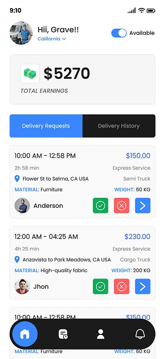 Driver Screen
