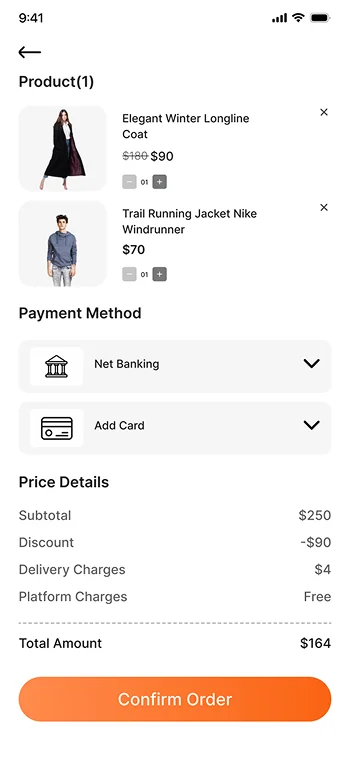 Customer App Feature List